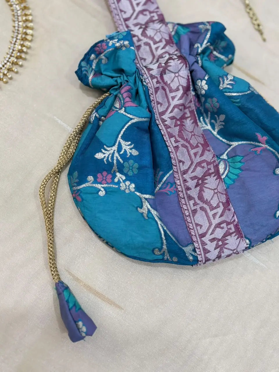 Potali Bags Blue Blossom Potali Bag