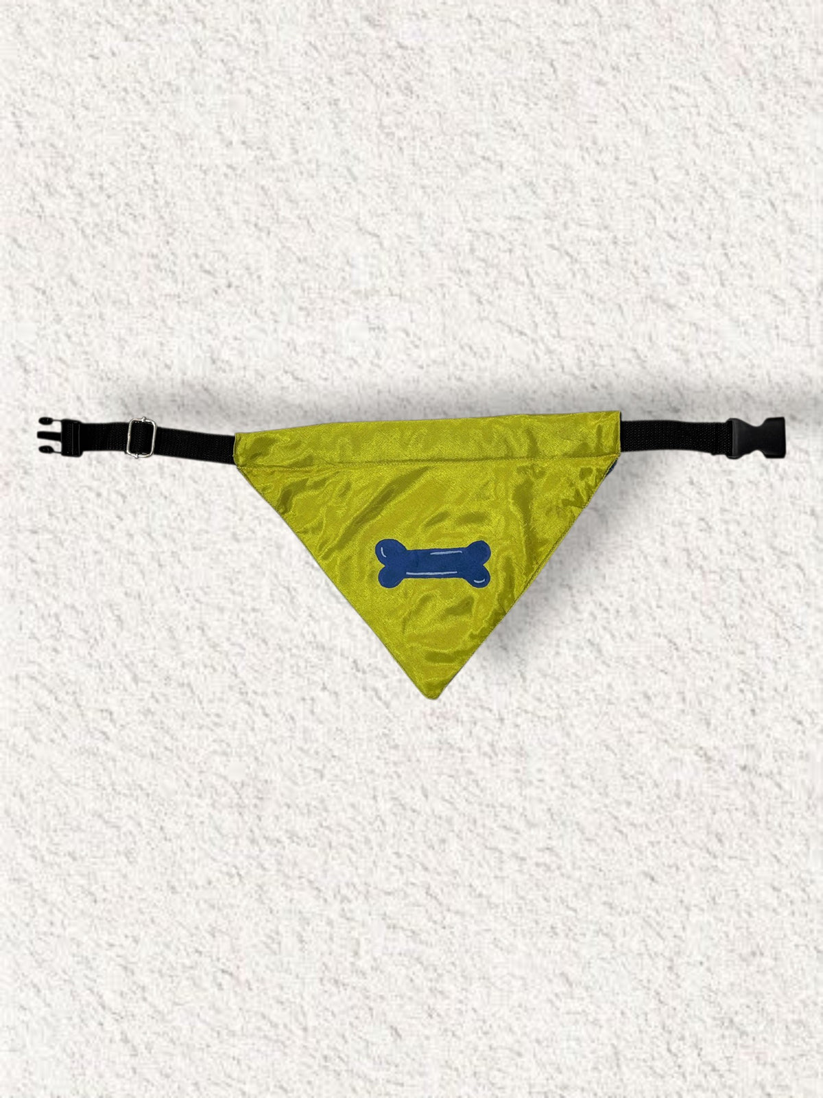 Pet Accessories Lime Green & Blue Bone Print Adjustable Dog Bandana