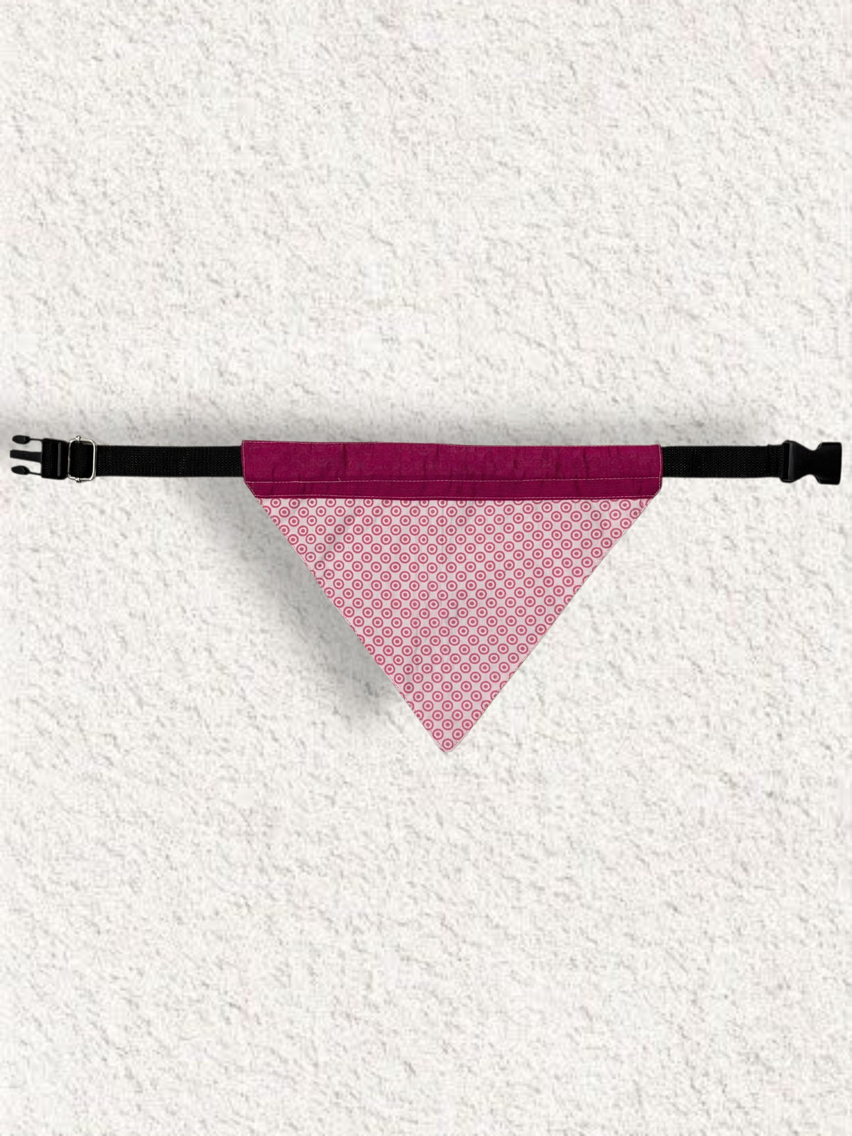 Pet Accessories Pink & Magenta Geometric Print Adjustable Dog Bandana