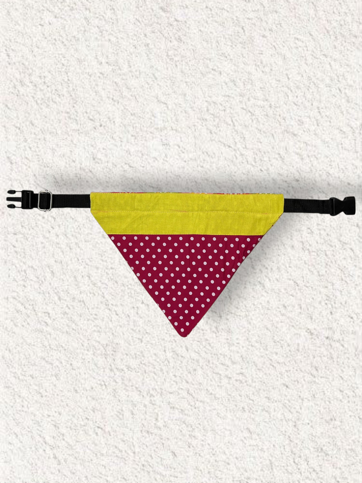 Pet Accessories Yellow & Pink Polka Dot Adjustable Dog Bandana