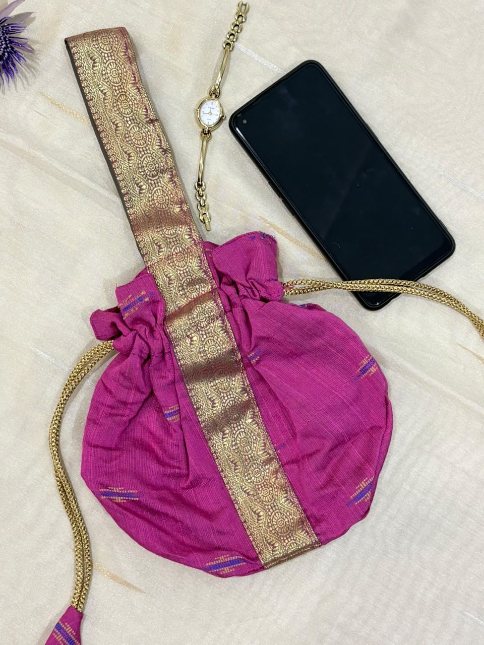 Rani Gold Patti Potali Bag TradzEco