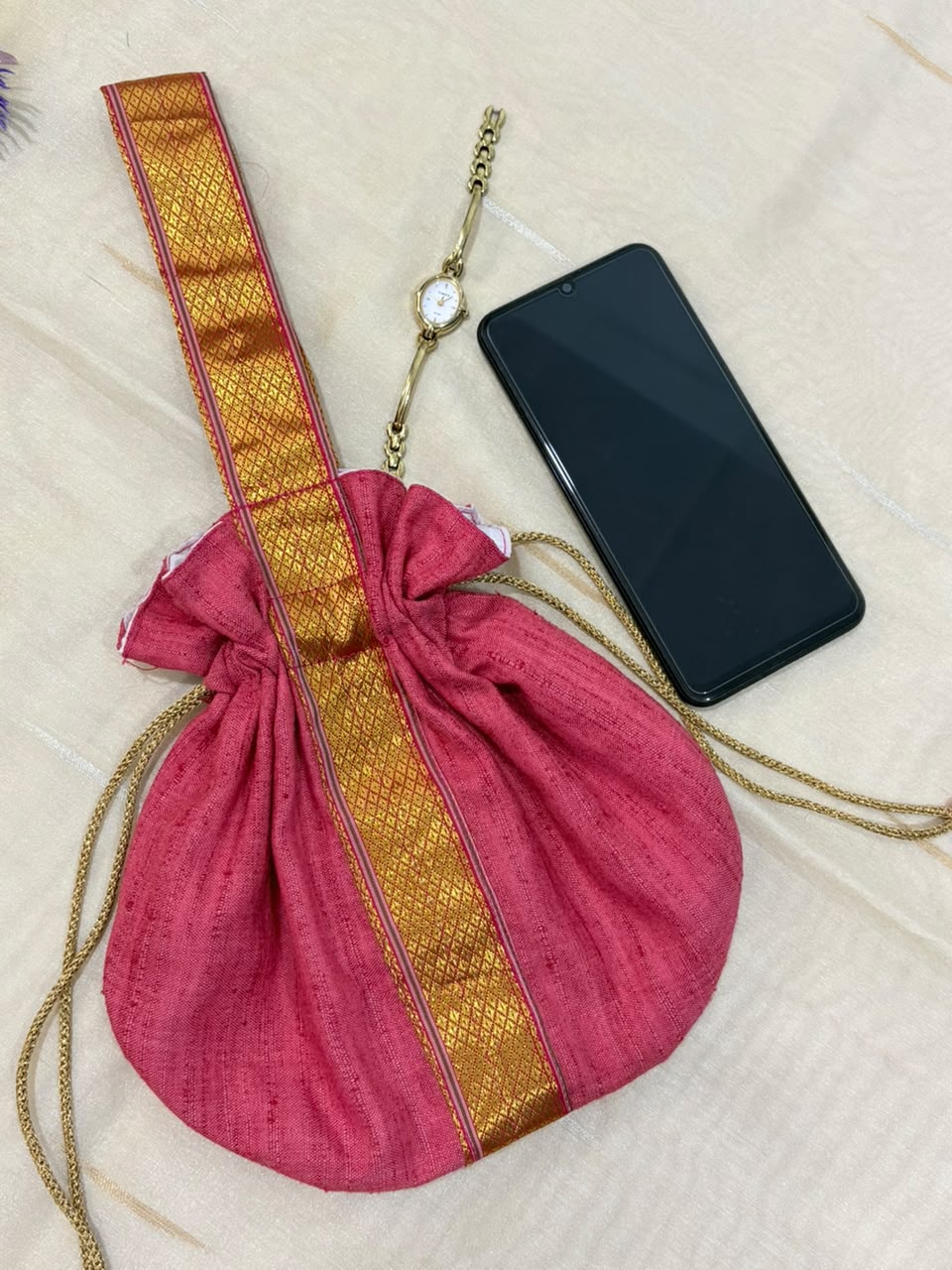 Peach Pink Potali Bag TradzEco