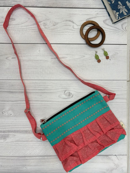 Aqua Blush Skirt Sling Bag TradzEco