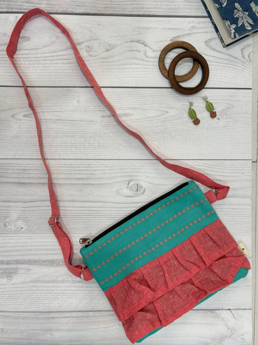 Aqua Blush Skirt Sling Bag TradzEco
