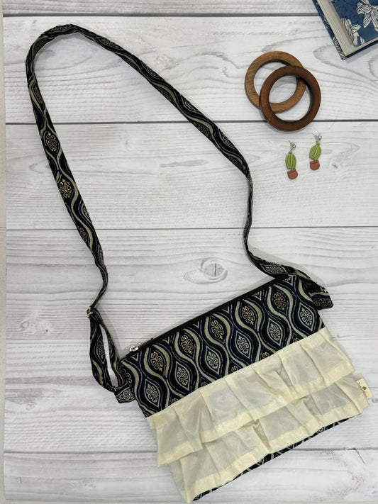 Indigo Pearl Skirt Sling Bag TradzEco