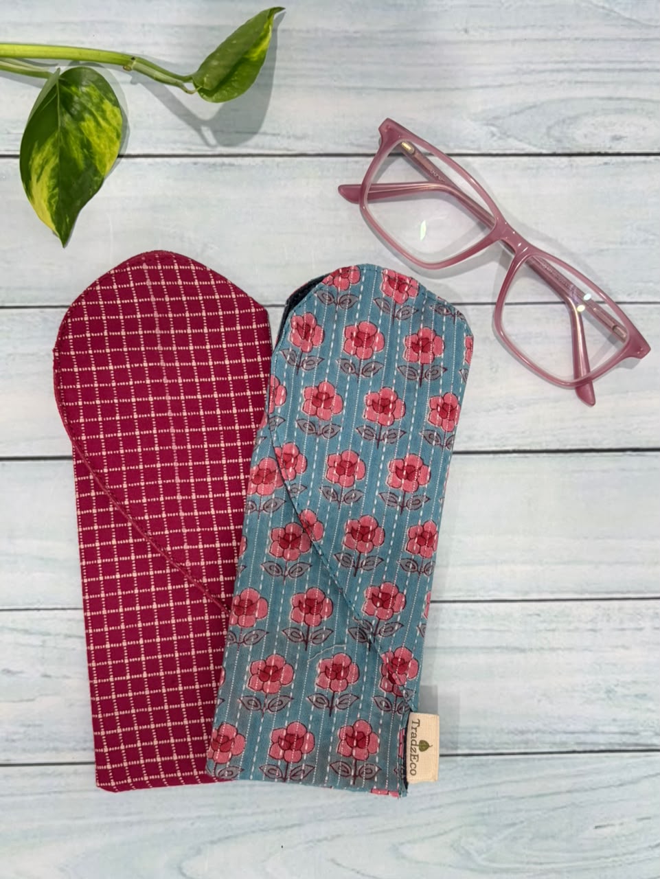 Pink & Blue Corazón Cases (Set of 2) TradzEco
